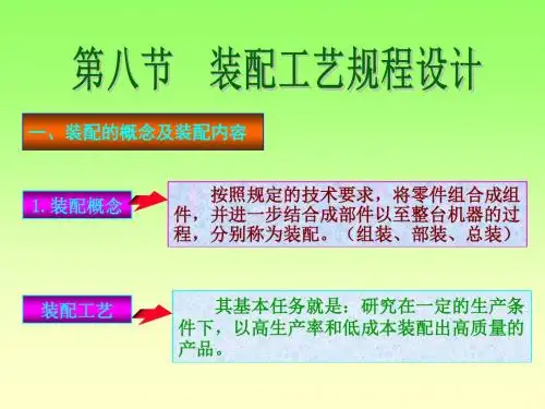 装配工艺规程设计