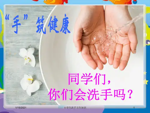 小学生洗手卫生知识培训课件