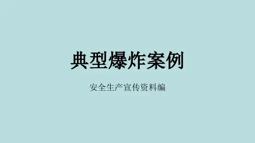 典型爆炸事故案例分析ppt教材课件