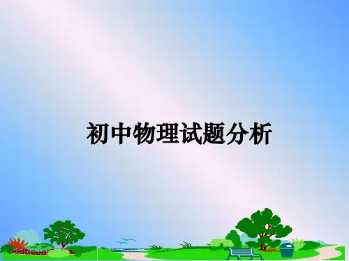 最新初中物理试题分析课件PPT