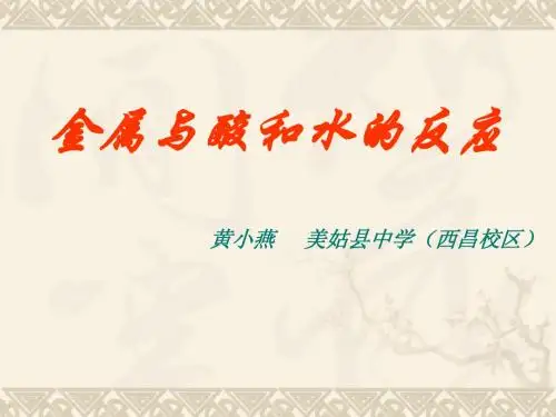 金属与酸和水的反应--1黄小燕