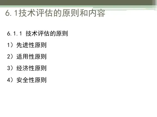 第六章  技术评估  《项目评估》  PPT课件
