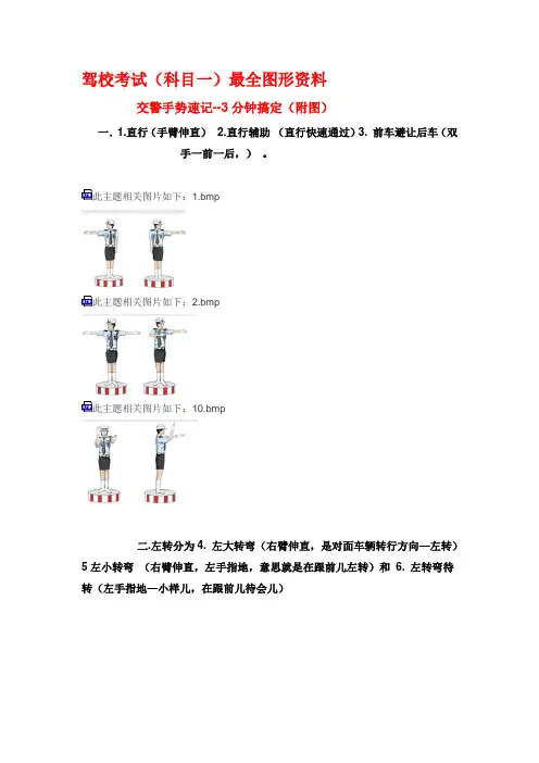 驾校考试(科目一)最全图形资料