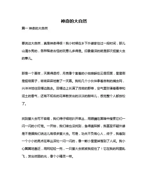 作文《神奇的大自然》