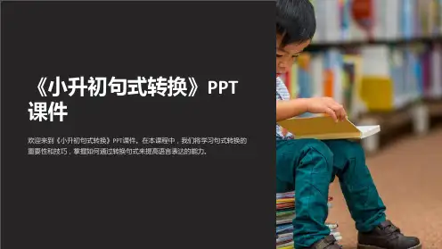 《小升初句式转换》课件