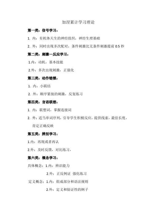 (教育心理学)加涅累计学习理论