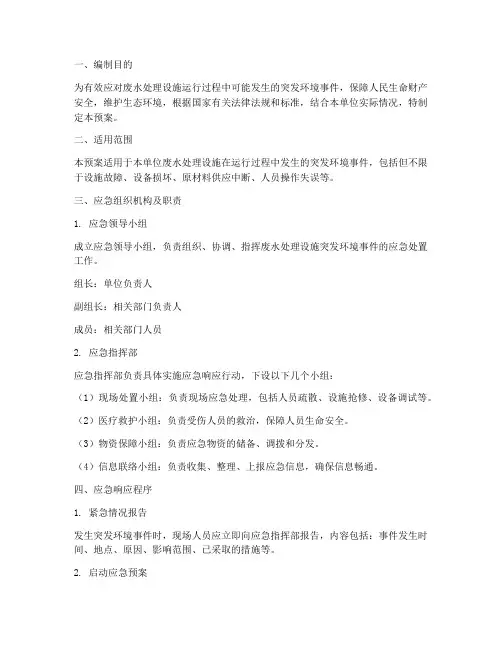废水处理_应急预案