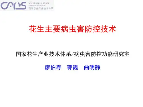 花生主要病虫害防治技术廖伯寿