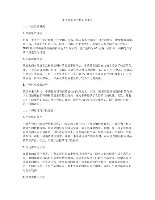 牛蒡行业可行性研究报告