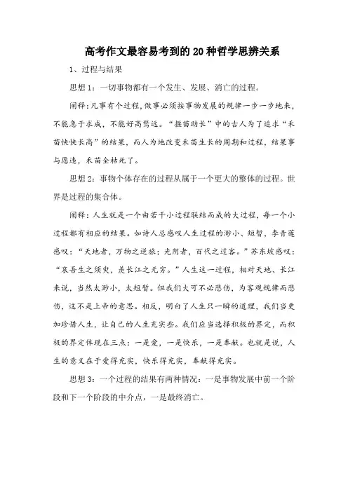 20种哲学思辨关系