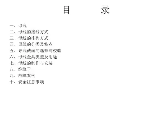 母线检修以及接地线的安装设置