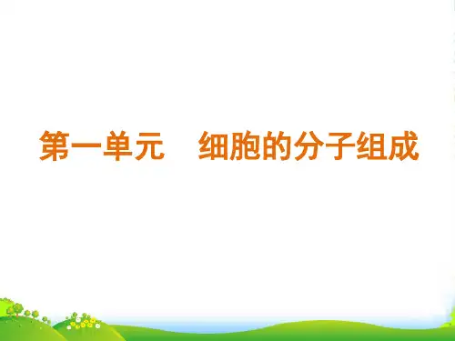高考生物一轮复习：第一单元 细胞的分子组成课件浙科