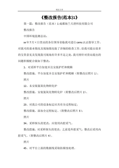 《整改报告(范本)1》