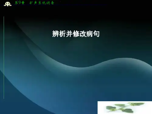 语文：高考二轮专题复习 辨析并修改病句