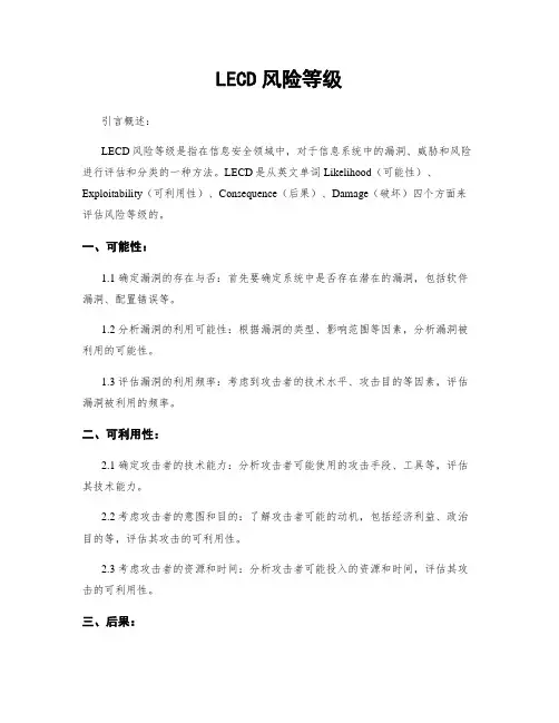 LECD风险等级