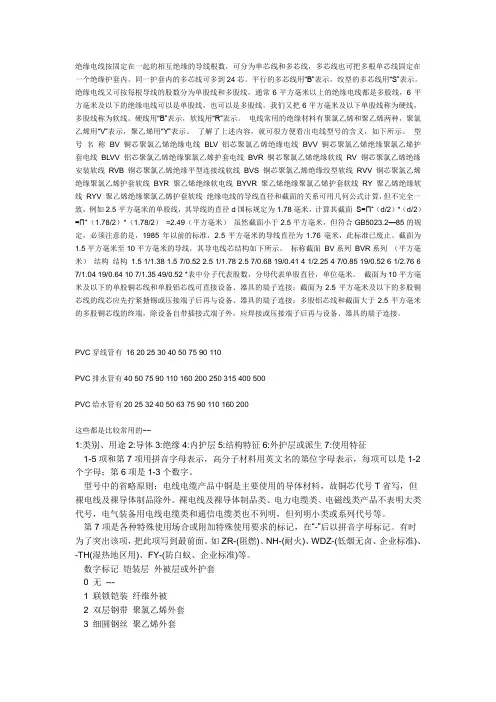 电缆表示方法