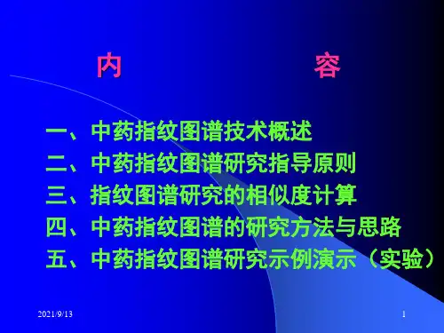 中药指纹研究技术