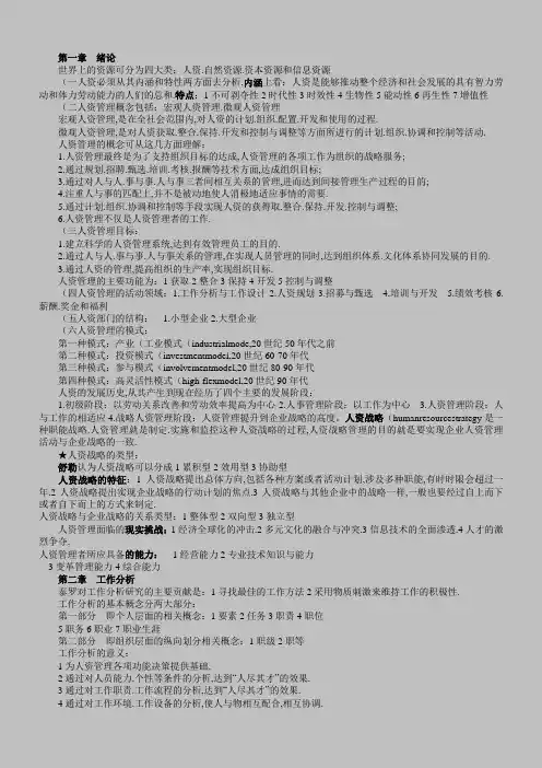 人力资源管理 讲解