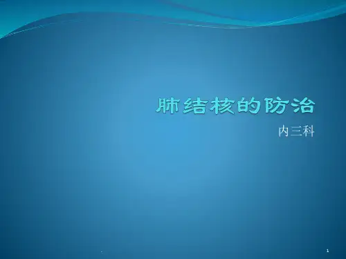 肺结核的防治PPT课件
