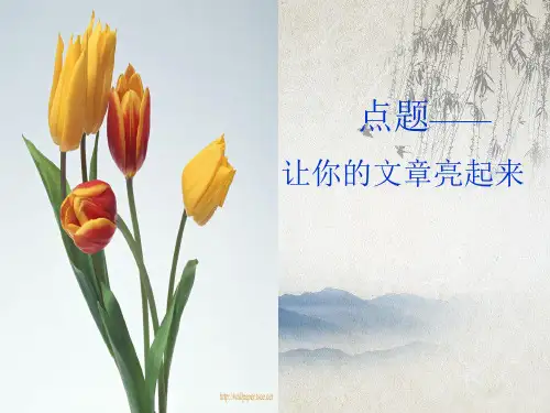 初中作文指导：点题——让你的作文亮起来ppt