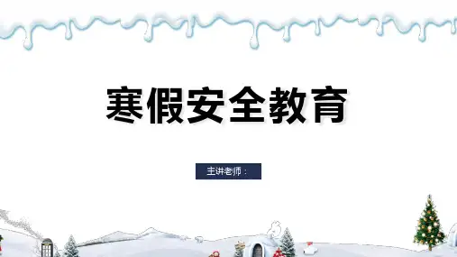 寒假安全教育主题班会PPT课件