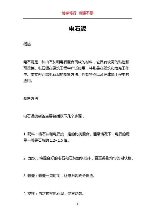 电石泥_精品文档