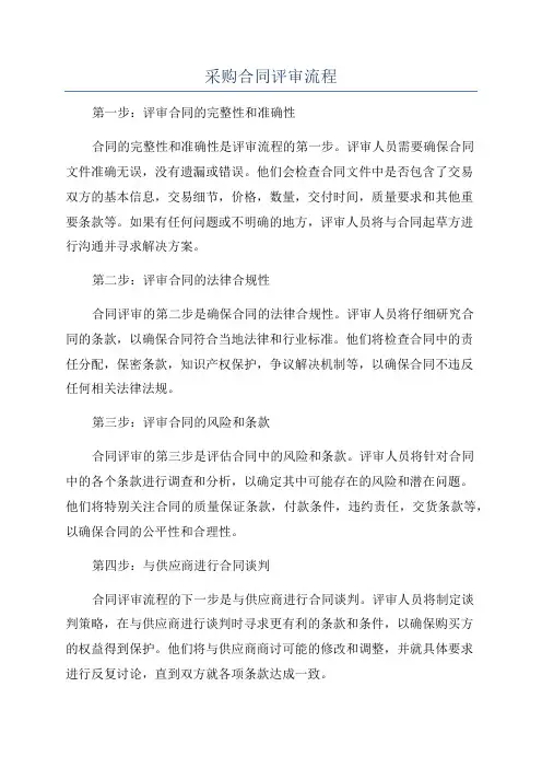 采购合同评审流程