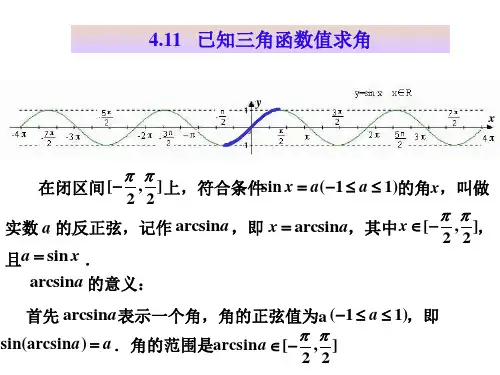 已知三角函数值求角(PPT)2-2