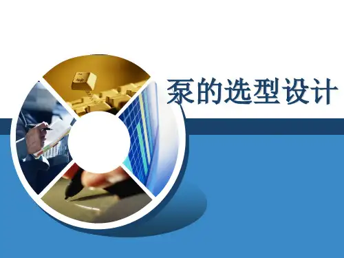 泵的选型设计 PPT