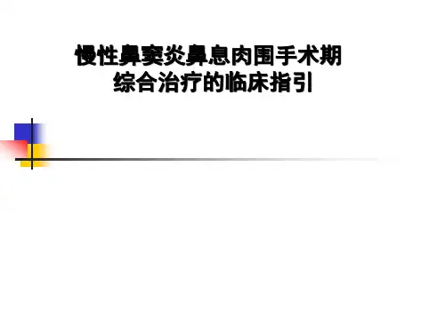 慢性鼻窦炎鼻息肉围手术期综合治疗的临床指引PPT课件