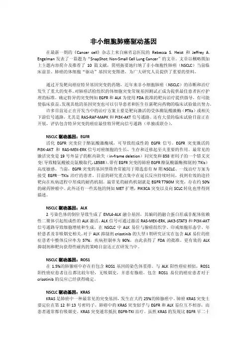 非小细胞肺癌驱动基因