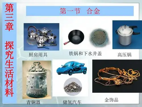 高中化学第三章 探索生活材料课件人教版选修1