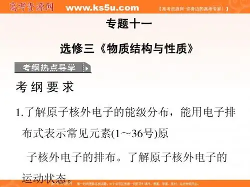 化学：高考一轮复习《物质结构与性质·第一单元》课件(苏教版选修3)
