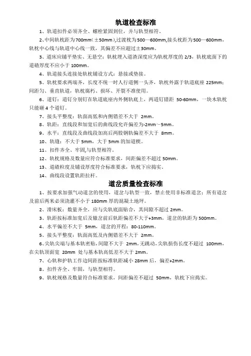 (1.28)轨道检查标准