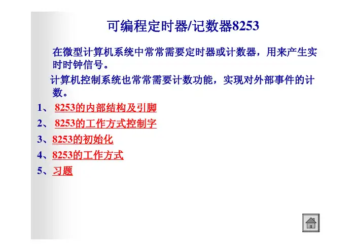 可编程定时器、计数器8253
