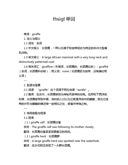 thsigl单词