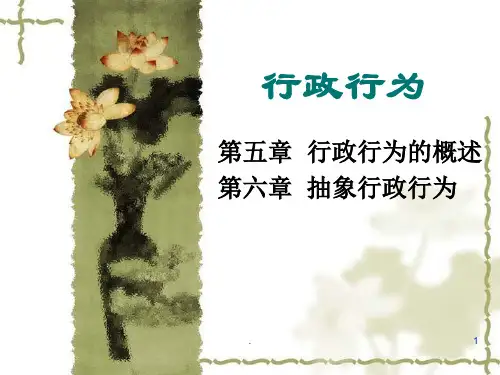 行政法行政行为PPT课件