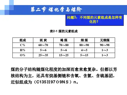 煤化学与煤阶讲解课件