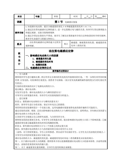 法拉第电磁感应定律(自制)