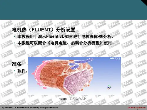 Ansys电机热(Fluent)分析设置