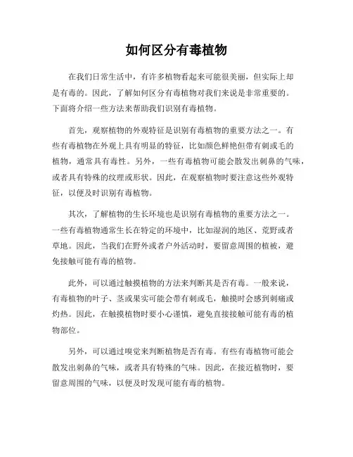 如何区分有毒植物