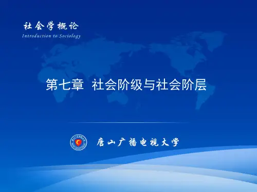 第七章  社会阶级与社会阶层