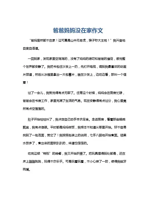 爸爸妈妈没在家作文