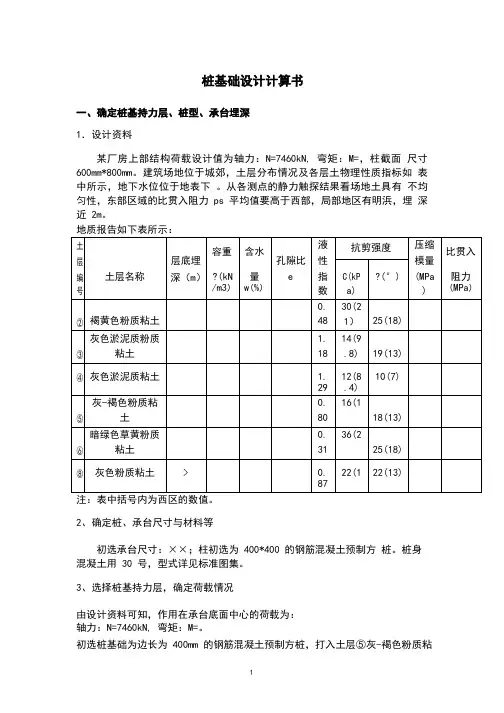 柱下独立基础设计