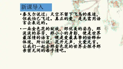 金色花优秀公开课课件PPT
