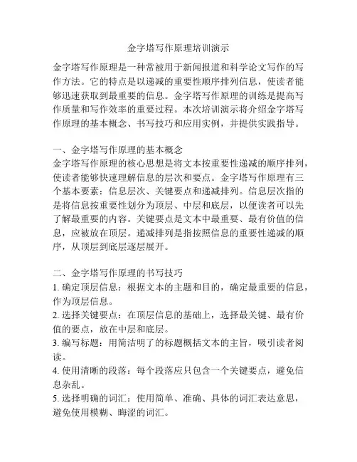 金字塔写作原理培训演示