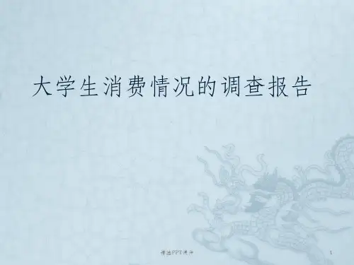 大学生消费情况调查ppt课件