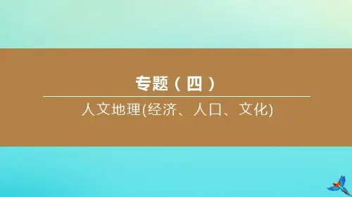 (江西专版)2020中考地理复习方案专题04人文地理(经济、人口、文化)课件