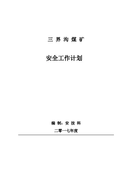 2017年安全工作计划