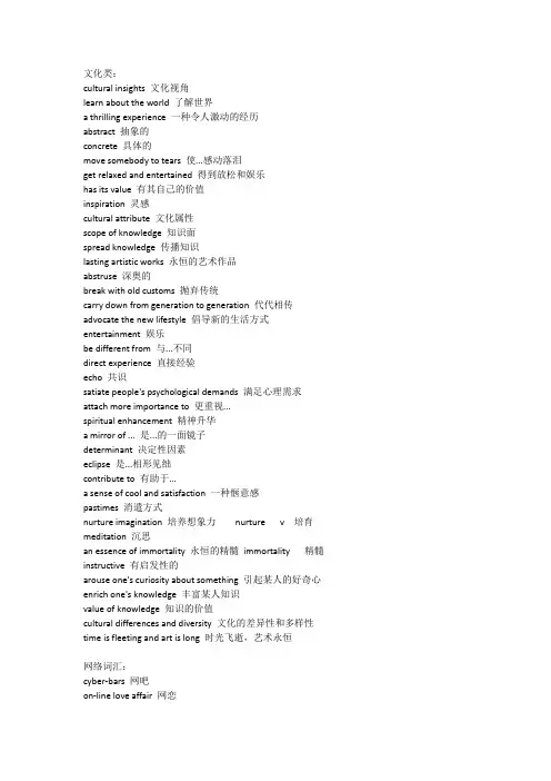 英语6级翻译高频词汇